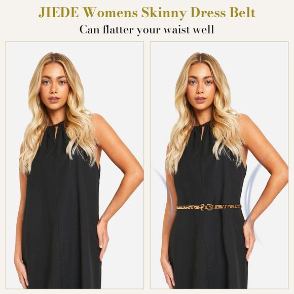 Leopared Print Leather Belt For Women Calf Hair Animal Skinny Ladies Waist🤍 - Picture 6 of 6